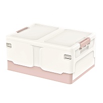 Ящик пластиковый складной белый, дно розовое, 480х360х240 мм в Грозном