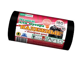 Мешки для мусора 180 л, ароматизированные, черные, в рулоне 25 шт., ПВД, 35 мкм, 1100х930 мм, НАДЕЖНЫЕ, 1802550 в Грозном