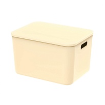 Ящик пластиковый вкладываемый бежевый 410х305х245 мм в Грозном