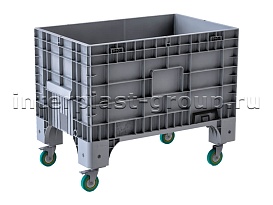 Контейнер iBox сплошной на колесах серый в Грозном Контейнер iBox сплошной на колесах серый в Грозном