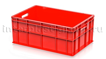Ящик для молока, мяса, овощей и фруктов сплошной усиленный красный в Грозном