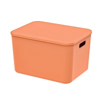 Ящик пластиковый вкладываемый оранжевый 410х305х245 мм в Грозном