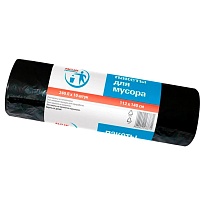 Мешки для мусора 240 л, черные, в рулоне 10 шт., ПВД 30 мкм, 1400х1120 мм, PACLAN Professional, 606336 в Грозном