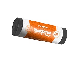 Мешки для мусора 20 л, черные, в рулоне 25 шт., ПНД, 6 мкм, 420х450 мм, SIBIRSKAYA, 101-001 S в Грозном