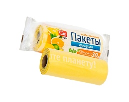 Мешки для мусора 35 л, ароматизированные, желтые, в рулоне 20 шт., ПНД, 12 мкм, 560х530 мм, GRIFON Цитрусовый Микс, 100-033 в Грозном