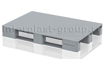 Поддон пластиковый сплошной (усилен 1 трубой) без бортиков серый в Грозном