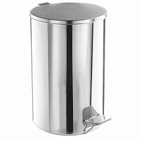 Ведро для мусора с педалью, усиленное, Титан, 20 л, кольцо под мешок, нержавеющая сталь, хром в Грозном Ведро для мусора с педалью, усиленное, Титан, 20 л, кольцо под мешок, нержавеющая сталь, хром в Грозном