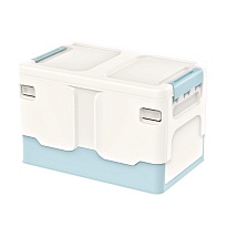 Ящик пластиковый складной белый, дно голубое, 370х240х240 мм в Грозном