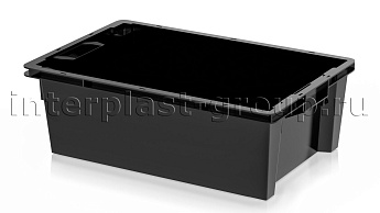 Ящик универсальный для овощей, фруктов и хлеба сплошной черный в Грозном