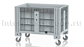 Контейнер iBox сплошной на колесах с пробкой 2 дюйма серый в Грозном Контейнер iBox сплошной на колесах с пробкой 2 дюйма серый в Грозном