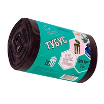 Мешки для мусора 12 л, черные, в рулоне 30 шт., ПНД, 6 мкм, 550х320 мм, Концепция Быта Tubus, 604936 в Грозном