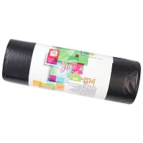 Мешки для мусора 220 л, черные, в рулоне 10 шт., ПВД, 29 мкм, 1100х830 мм, Концепция Быта ЭкоДом, 604924 в Грозном