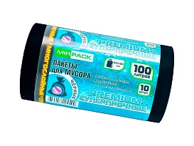 Мешки для мусора 100 л, черные, в рулоне 10 шт., ПВД, 70 мкм, 1000х600 мм, PREMIUM+, 1001076 в Грозном Мешки для мусора 100 л, черные, в рулоне 10 шт., ПВД, 70 мкм, 1000х600 мм, PREMIUM+, 1001076 в Грозном