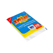 Мешки для мусора 20 л, с ручками, черные, в пачке 20 шт., ПНД, 10 мкм, 550х440 мм, Крепак, 4607075710023 в Грозном